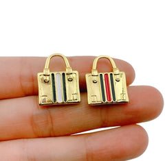 14K Gold Filled Dainty Padlock Charm, Enamel Padlock Charm, Chic Purse Handbag Lock Pendant for Earring Necklace Bracelet Making, CP1303