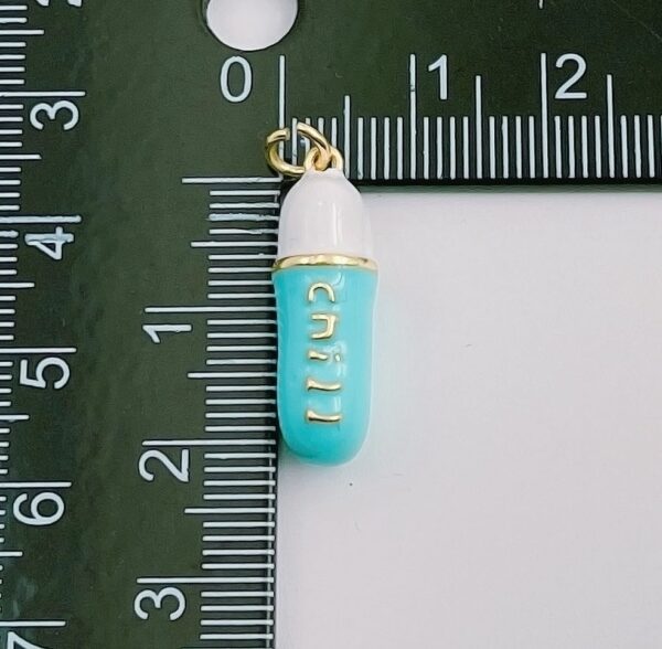 24K Gold Filled Colorful Enamel Pill Shape Pendant Charm, Chill | Love Word Enamel Jewelry for Bracelet Necklace Component Supply, CP1317