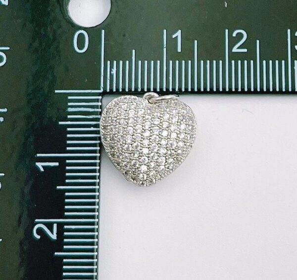 18K Gold Filled Dainty Heart Charm Dangling Pendant w/ Cubic Zircon for Layer Necklace Valentine Gift for Jewelry Making, 15mm, CP1321