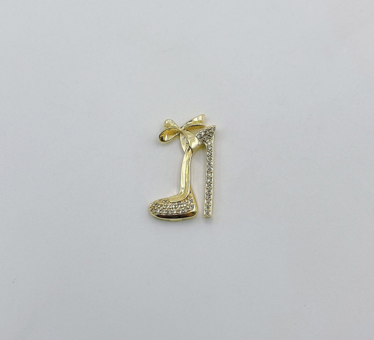 18K Gold Filled Stiletto High Heel Charm Pendant, Stiletto Shoe Charm for Bracelet Necklace Earring Jewelry Making, 23x12mm, CP1325