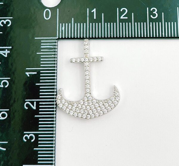 18K Gold Filled Dainty Anchor Charm Micro Pave Nautical Charm for Necklace Earring Bracelet Jewelry Making, 26x20mm, CP1326