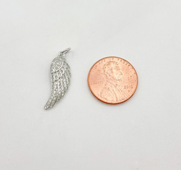 18K Gold Filled Small Angel Wing Charm, Tiny Add on Charm, Delicate Feather Pendant for Bracelet Necklace Earring Component, 23x8mm, CP1330