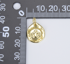 18K Gold Filled Bird Charm Medallion, Eagle Bird Soaring Spreading Wings Charm for Necklace Bracelet Freedom Jewelry Supply, CP1351