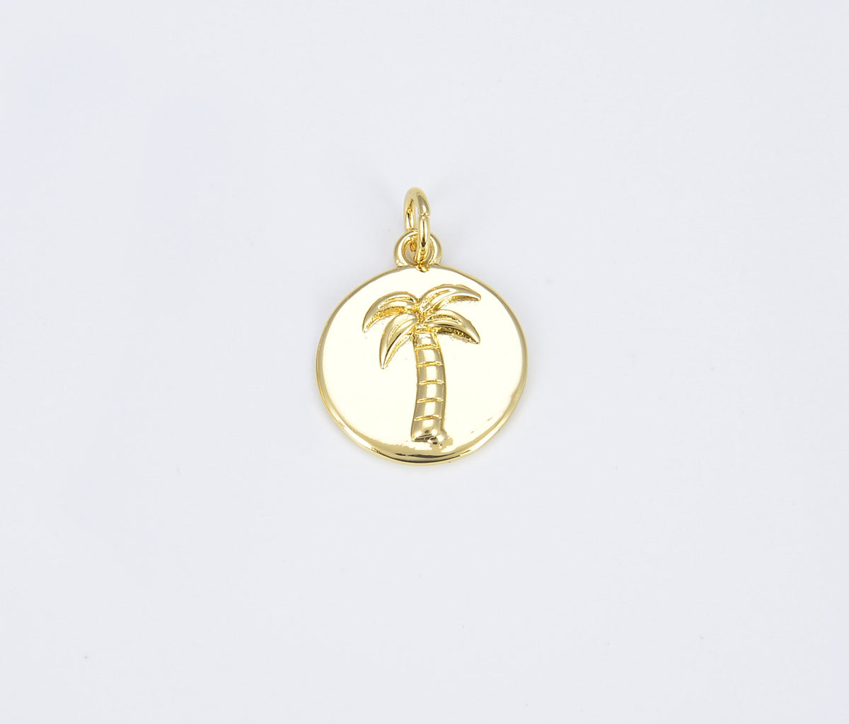 Dainty 18K Gold Palm Tree Charm, Coconut Tree Charm Pendant, Beach Charm, Tree Charm for Necklace Bracelet Jewelry Making, CP1352