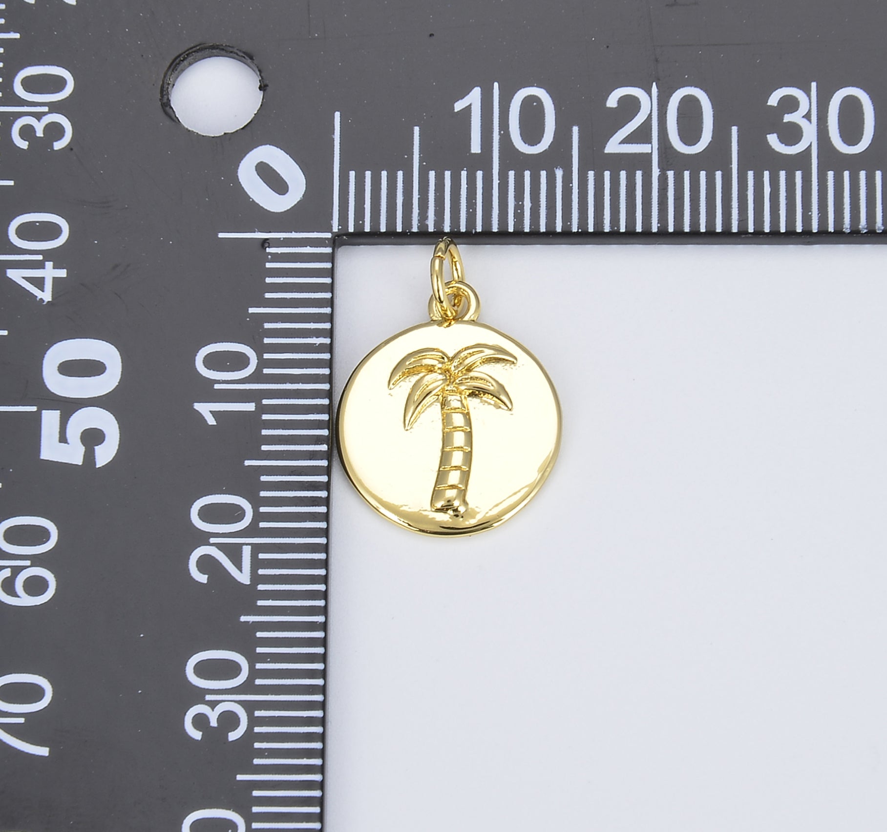 Dainty 18K Gold Palm Tree Charm, Coconut Tree Charm Pendant, Beach Charm, Tree Charm for Necklace Bracelet Jewelry Making, CP1352