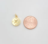 Dainty 18K Gold Compass Charm, Nautical Charm, Traveler Charm, Tiny Compass for Necklace Bracelet Earring Jewelry Making, CP1353