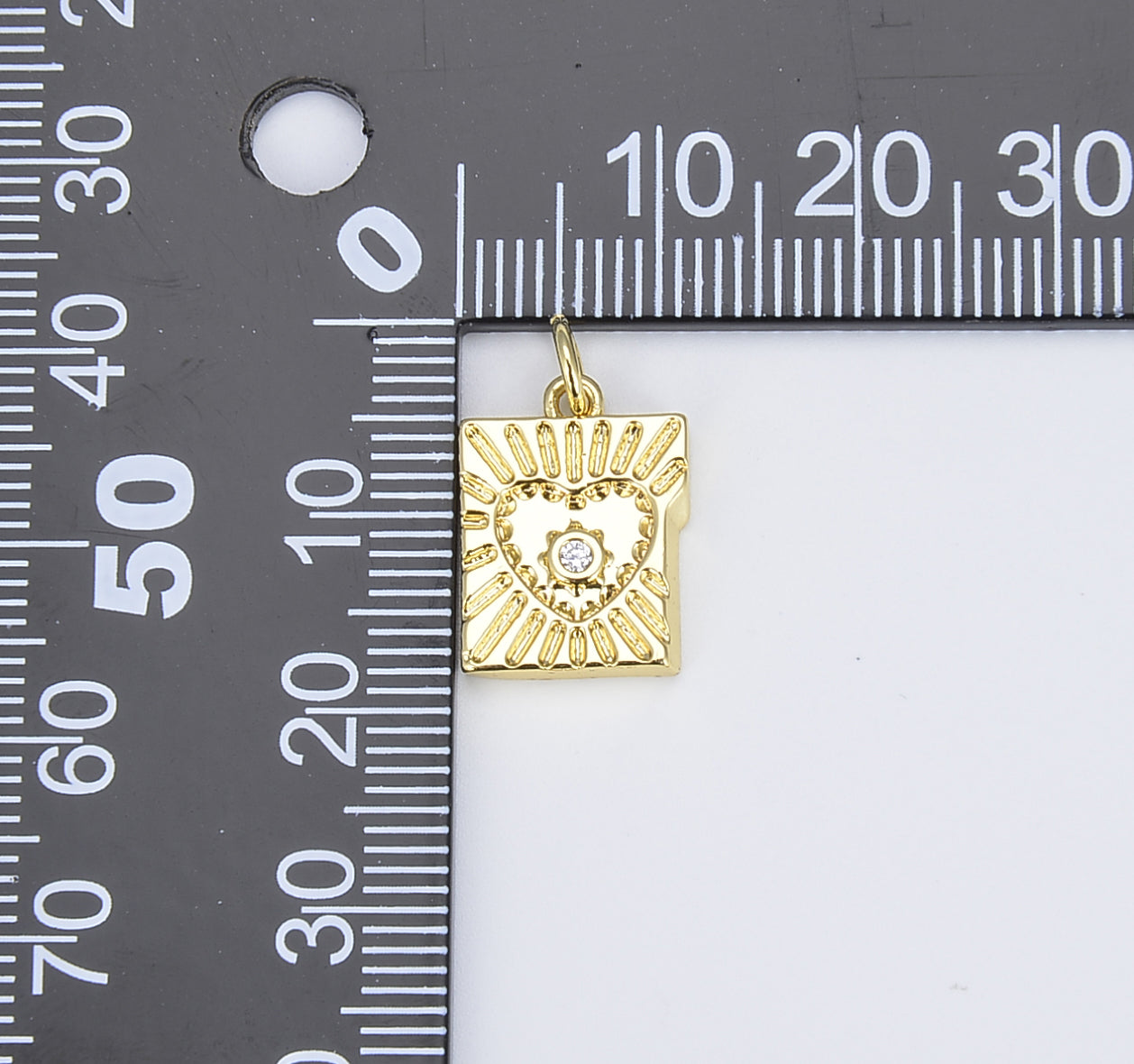 Tiny Heart Charm CZ Cubic Zirconia Mini Lover Charm 18K Gold Micro Pave Charm for Bracelet Necklace Earring Jewelry, CP1356