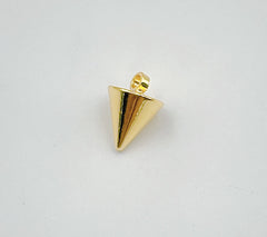 Dainty Pendulum Charm 18K Gold Spike Jewelry Making, Gold Jewelry Component, 9x7mm, CP1359