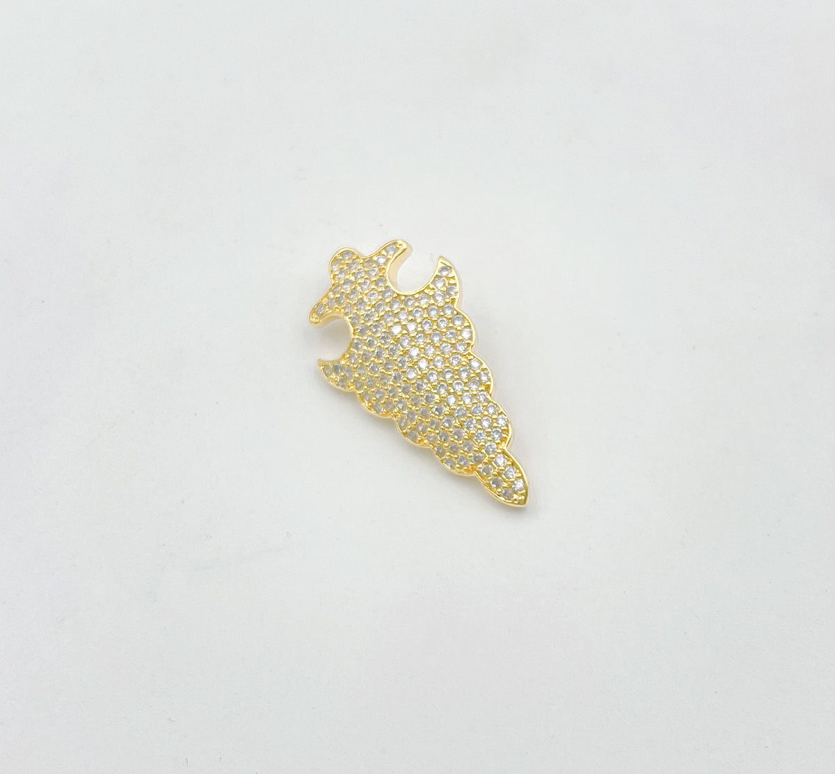 Arrowhead Charm Pendant, 18K Gold Micro Pave CZ Spike Charm, Dainty Pendulum Charm, Arrow head Pendant for Necklace Bracelet, CP1367