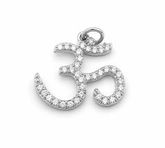 Gold Filled Om Charm Pendant, Spiritual Yoga & Meditation Jewelry, Necklace or Bracelet Link, DIY Craft Gift, CP1370