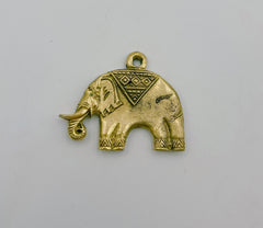 Rustic Gold Elephant Charm, Aged Copper Elephant Charm, Antique Elephant for Bracelet Necklace Jewelry Making Supply, 28/43mm, CP1383