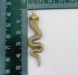 18K Gold Filled Snake Charm, Cobra Charm, Reptile Animal, Serpent Charm Necklace Pendant Bead Finding for Jewelry Making Supply, CP1385