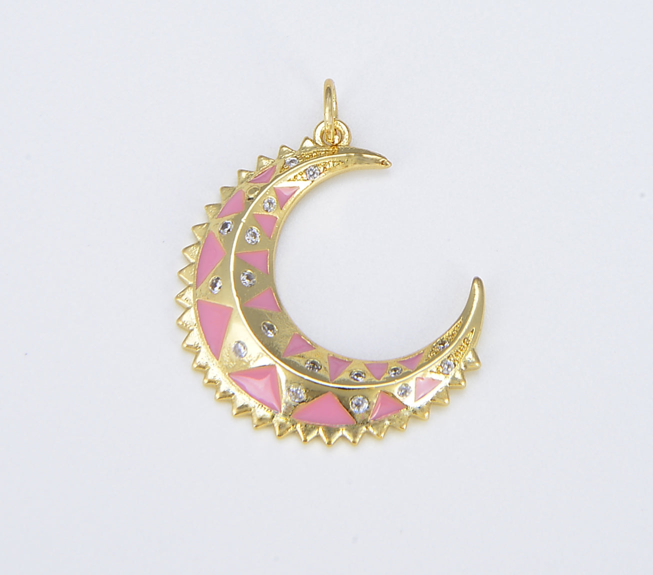 Dainty 18K Gold Filled Moon Charm, Gold Moon Pendant, Crescent Moon Pendant for Necklace Bracelet Charm Supply Celestial Jewelry, CP1390