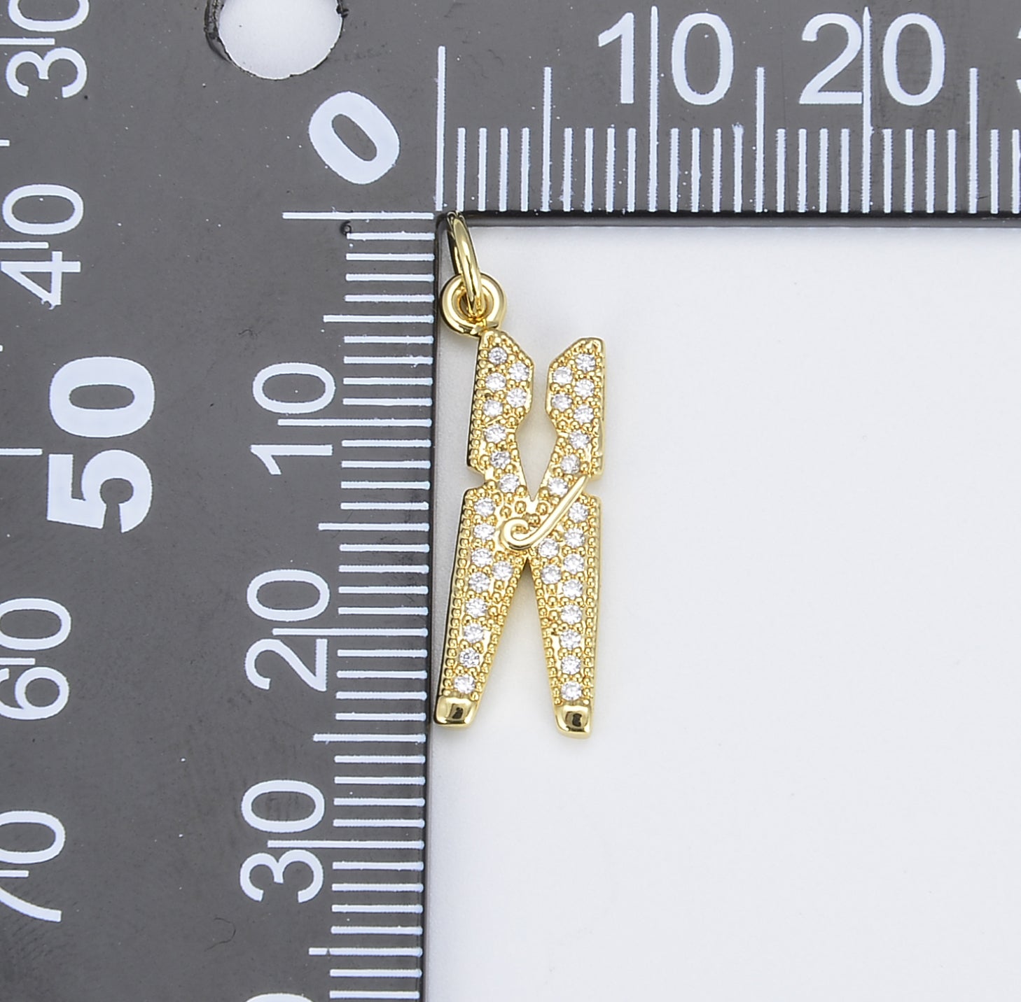 Clothespin Laundry Charm in 18K Gold, Micro Pave Clip Pendant, Clip Jewelry for Bracelet Necklace Earrings Jewelry Making, CP1396