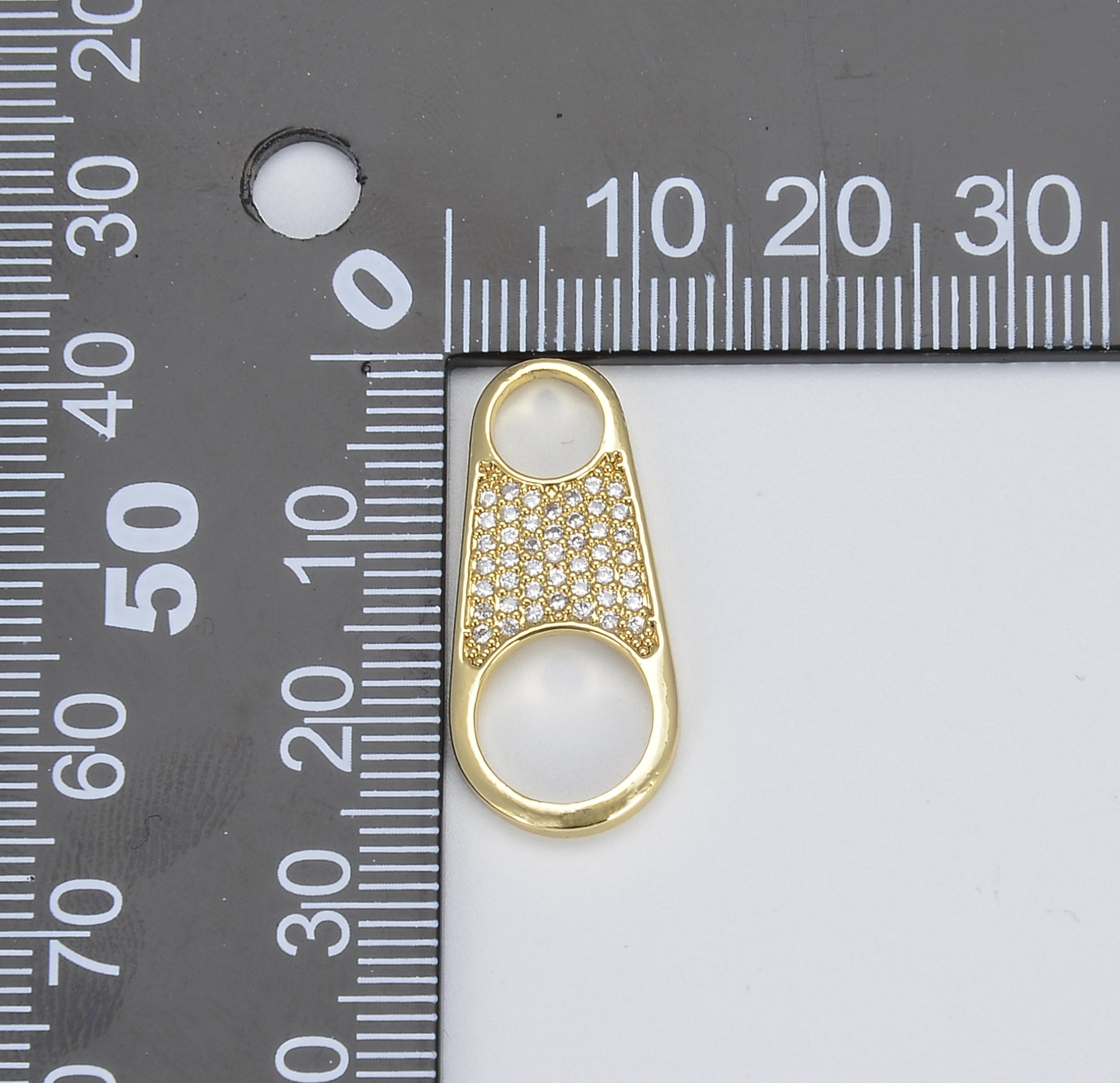 18K Gold Soda Pull-tab Pendant Charm For Charms Bracelet Necklace Jewelry Making Supplies, 26x10mm, CP1418