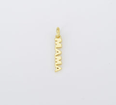 18K Gold Filled Dainty Gold Mama Charm, CP1432