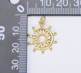 18K Gold Filled Sun and Moon Charm, CP1457