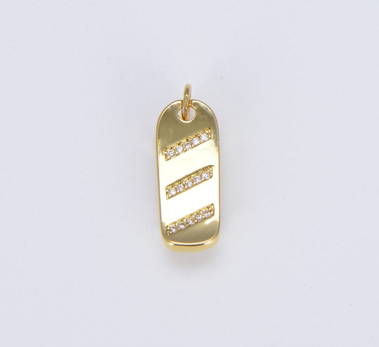 18K Gold Filled Skateboard Charm, 21x7mm, CP1466