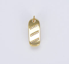 18K Gold Filled Skateboard Charm, 21x7mm, CP1466