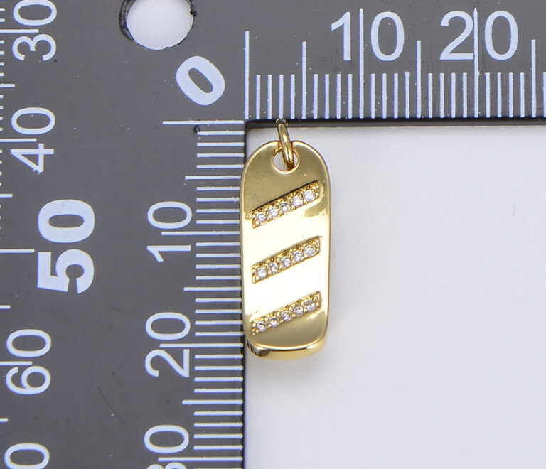 18K Gold Filled Skateboard Charm, 21x7mm, CP1466