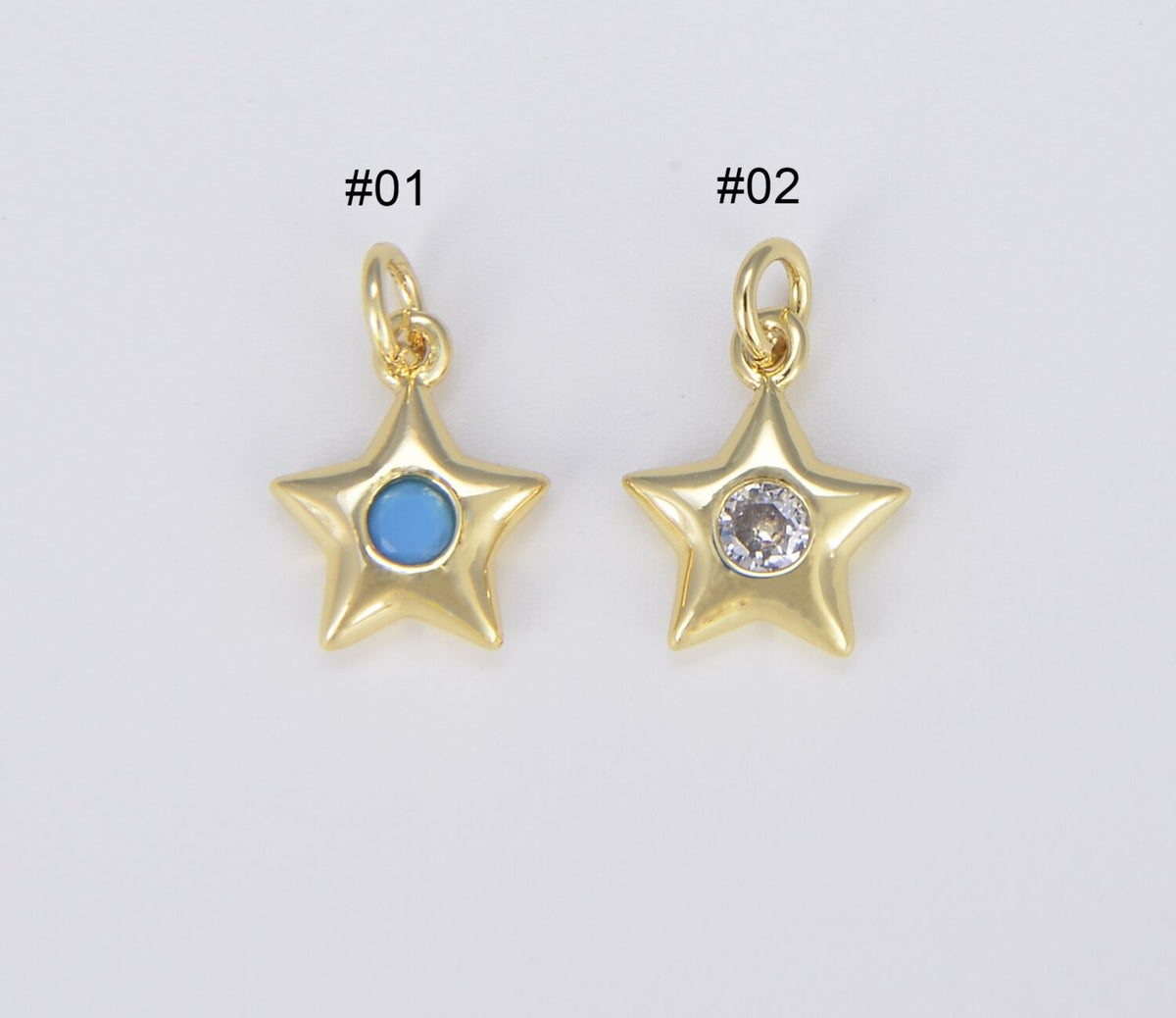 18K Gold Filled Dainty Star Charm, CP1477