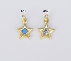 18K Gold Filled Dainty Star Charm, CP1477