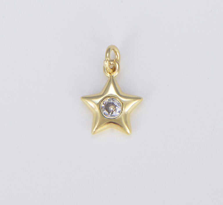 18K Gold Filled Dainty Star Charm, CP1477