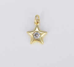 18K Gold Filled Dainty Star Charm, CP1477