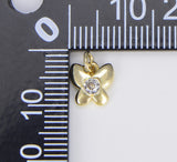 18K Gold Filled Dainty Butterfly Charm Cubic Zirconia Micro Pave, CP1478