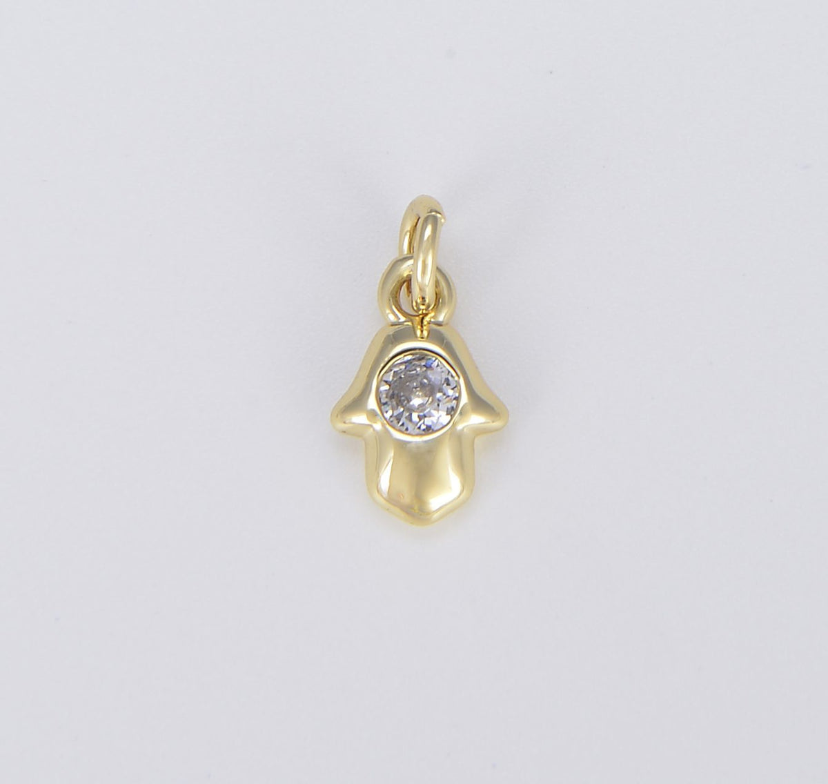 18K Gold Filled Mini Gold Hamsa Hand Charm, CP1479