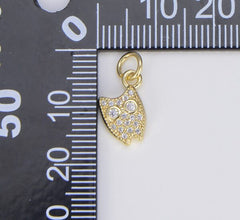 18K Gold Filled Dainty Owl Charm, CP1484