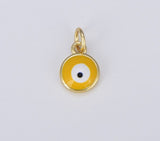 18K Gold Filled Colorful Enamel Evil Eye Protection Charm, Evil Eye Pendant for Necklace Bracelet Earrings Jewelry Making Supply CP1488