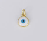 18K Gold Filled Colorful Enamel Evil Eye Protection Charm, Evil Eye Pendant for Necklace Bracelet Earrings Jewelry Making Supply CP1488