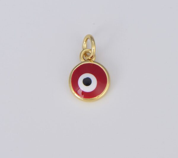 18K Gold Filled Colorful Enamel Evil Eye Protection Charm, Evil Eye Pendant for Necklace Bracelet Earrings Jewelry Making Supply CP1488