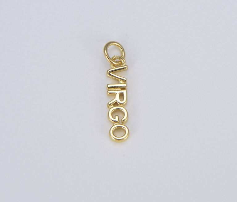 18K Gold Filled Zodiac Constellation Charms Pendant, Zodiac Signs Charms, Dainty Letter Zodiac Horoscope Sign, CP1489