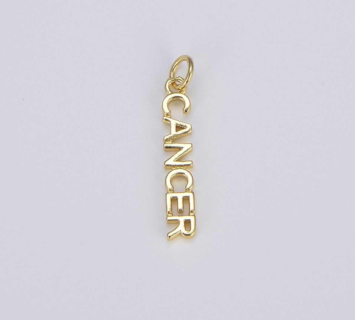 18K Gold Filled Zodiac Constellation Charms Pendant, Zodiac Signs Charms, Dainty Letter Zodiac Horoscope Sign, CP1489