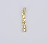 18K Gold Filled Zodiac Constellation Charms Pendant, Zodiac Signs Charms, Dainty Letter Zodiac Horoscope Sign, CP1489
