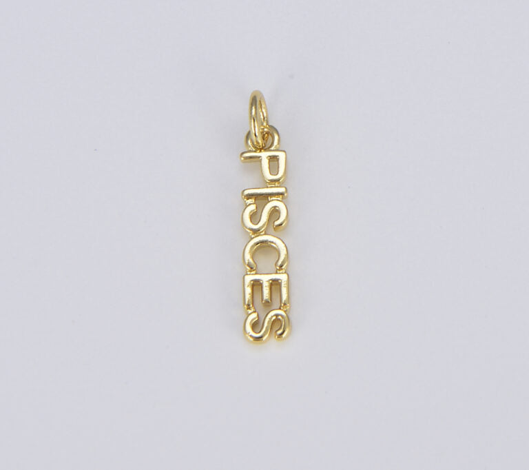 18K Gold Filled Zodiac Constellation Charms Pendant, Zodiac Signs Charms, Dainty Letter Zodiac Horoscope Sign, CP1489