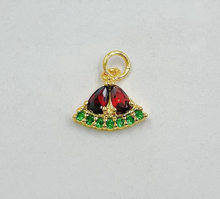 18K Gold Filled Watermelon Fruit Charm, CP1498