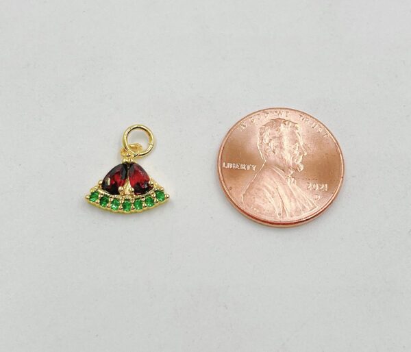 18K Gold Filled Watermelon Fruit Charm, CP1498