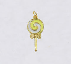 18K Gold Filled Enamel Colorful Lollipop Shape Pendant, CP1501