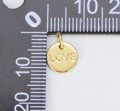 18K Gold Filled Love Medallion Charm, CP1502