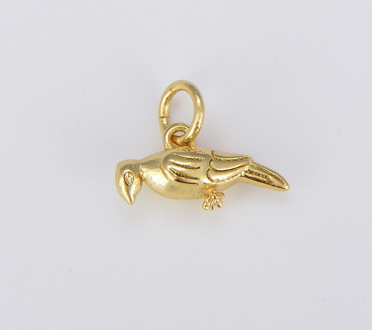 18K Gold Filled Parakeet Bird Charm, CP1503