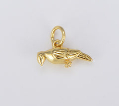 18K Gold Filled Parakeet Bird Charm, CP1503