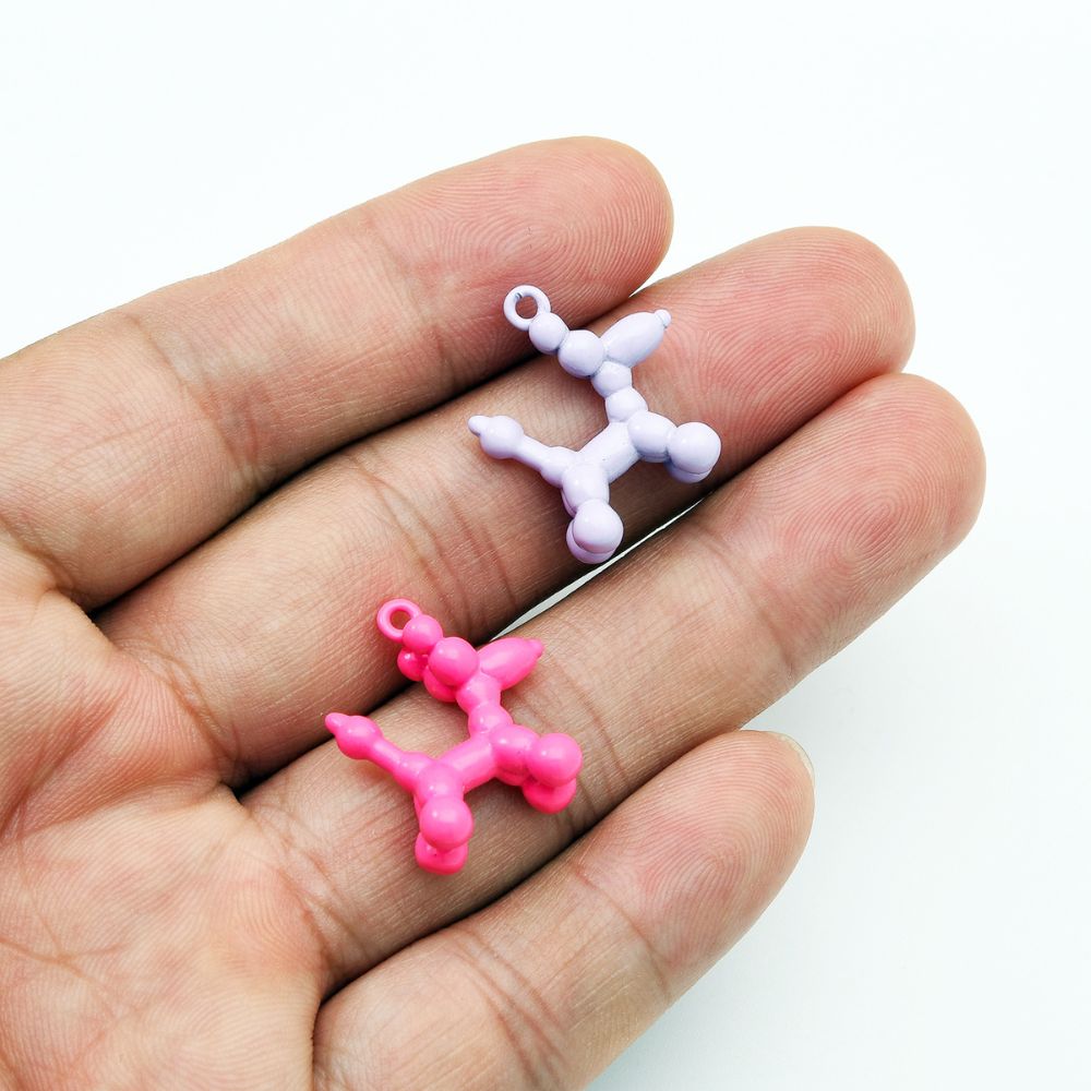 Cute Balloon Enamel Dog Puppy Charm, CP1505