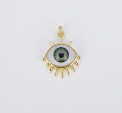 18K Gold Filled Dainty Evil Eye Charm, CP1508