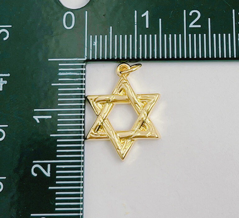 18K Gold Filled Star of David Charm, Micro Pave CZ Stars Charm for DIY Earring Bracelet Necklace, CP1515