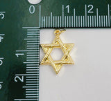 18K Gold Filled Star of David Charm, Micro Pave CZ Stars Charm for DIY Earring Bracelet Necklace, CP1515