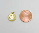 18K Gold Filled Happy Face Charm, CP1517