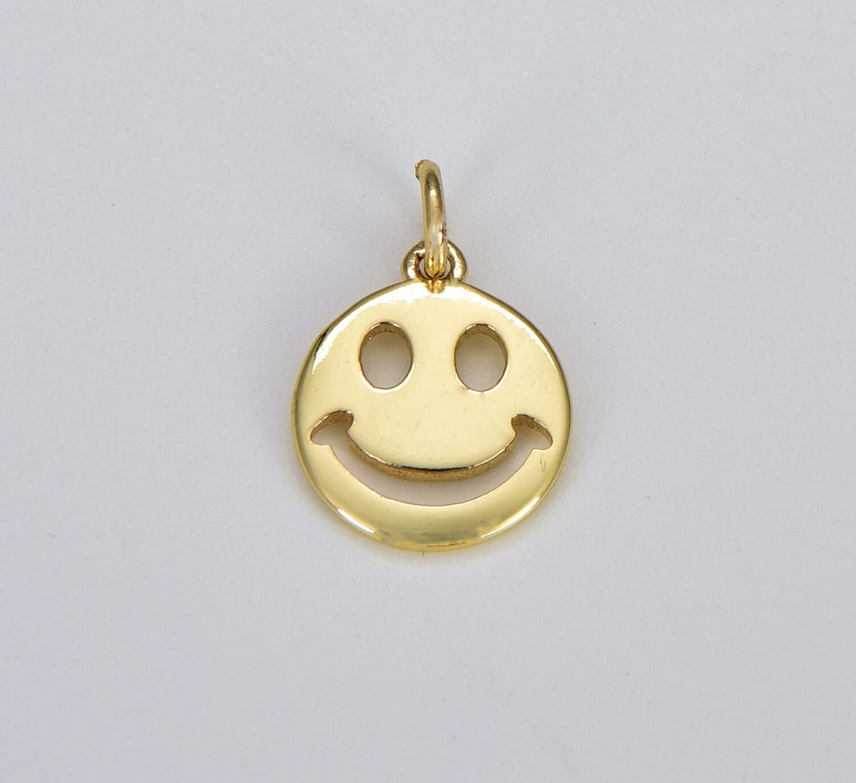 18K Gold Filled Happy Face Charm, CP1517